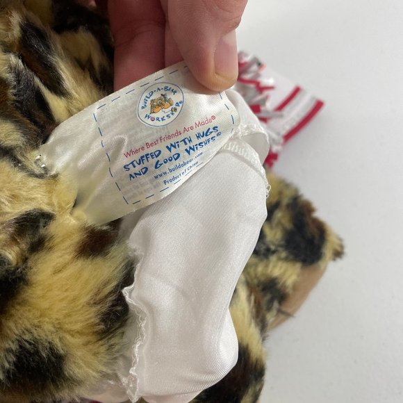 Build-A-Bear Leopard UGA Go Dawgs Cheetah Cheerleader Uniform Mega Phone Animal - Picture 10 of 10